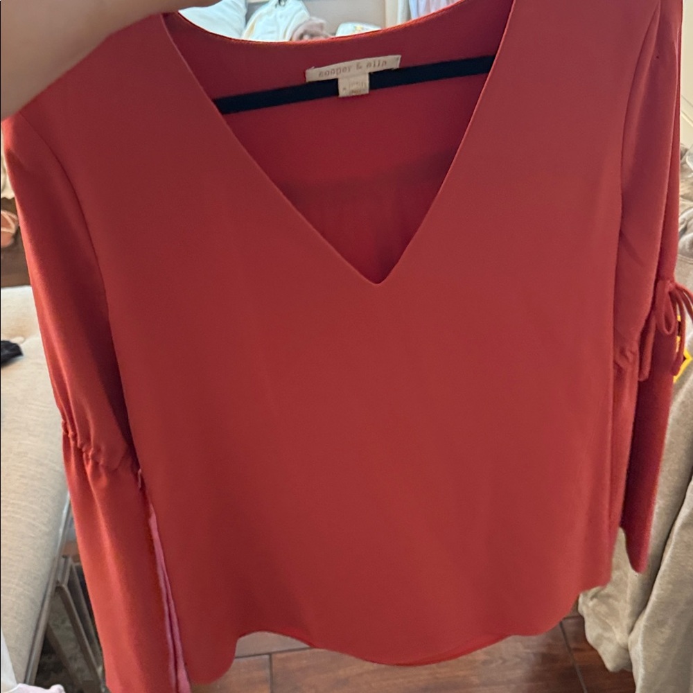 Cooper & Ella Women's Deep Red Blouse